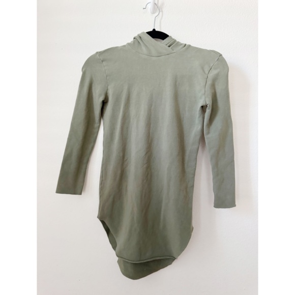 NWOT Be Mi Organic French Terry Cotton Luna Hoodie Dress Olive 4-5 - Picture 4 of 7